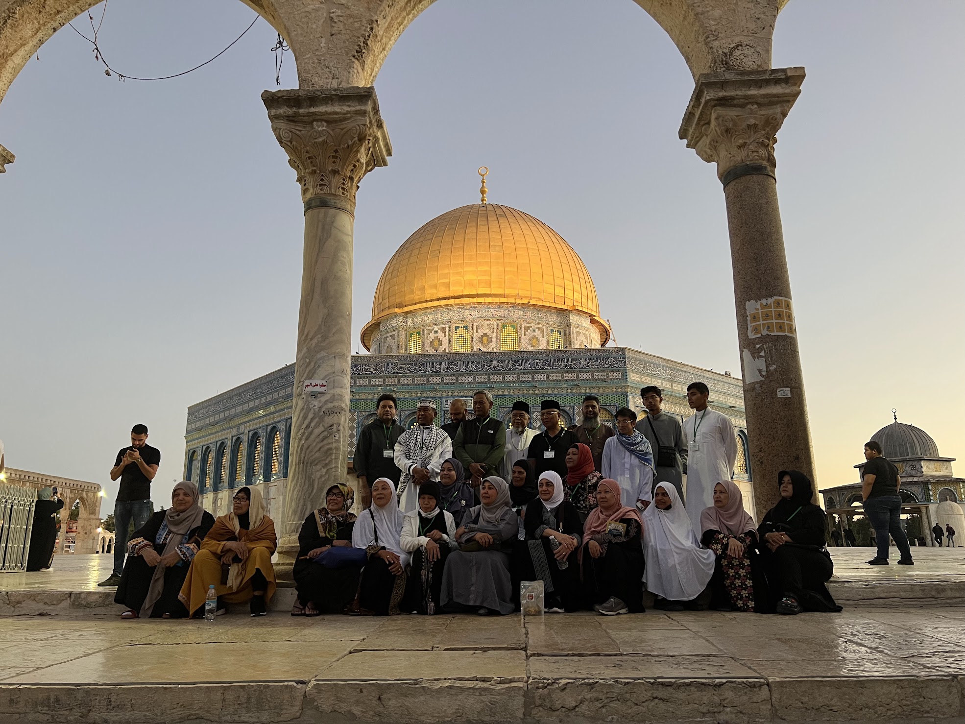 In front of Dome of the Rock